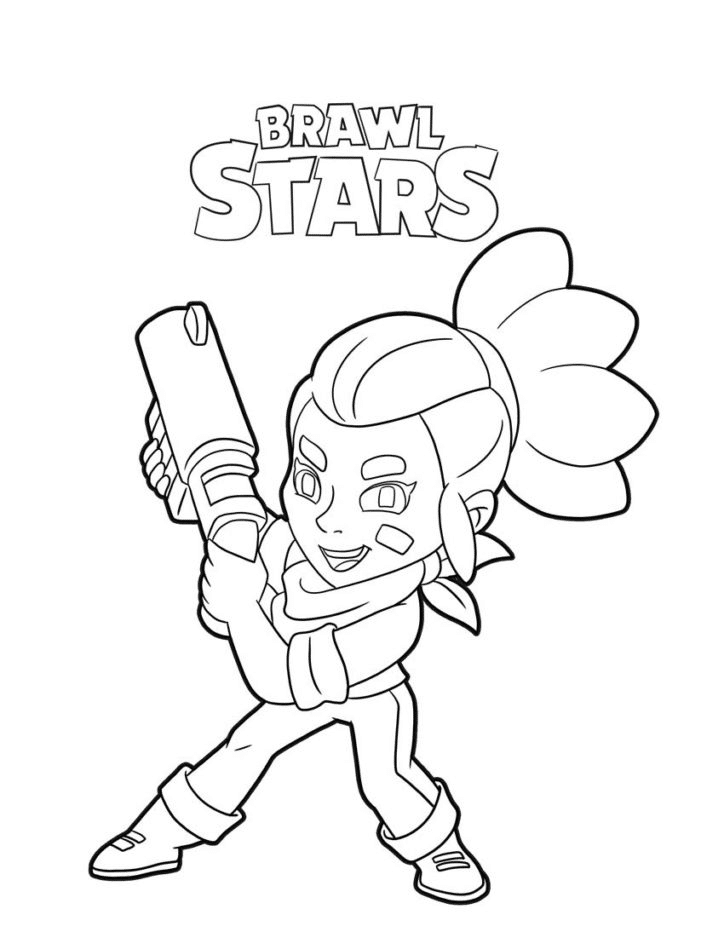 Coloriages Brawl Stars Colt Mortis Leon Bartaba Penny Spike Corbac - coloriage brawl stars personnages
