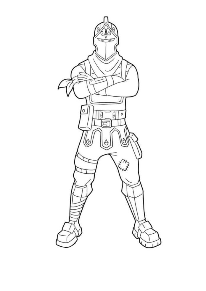 Fortnite coloriage à imprimer  skin, Ikonik, Nomade, chevalier noir...