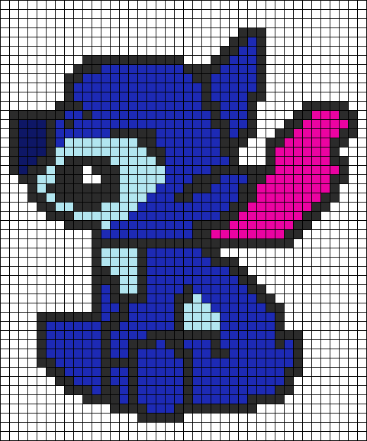 Pixel art Stitch difficile