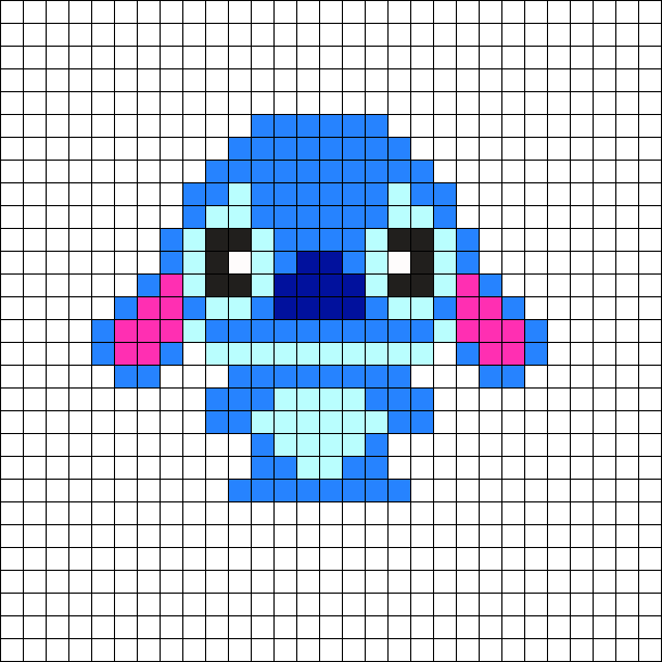 Pixel art Stitch facile